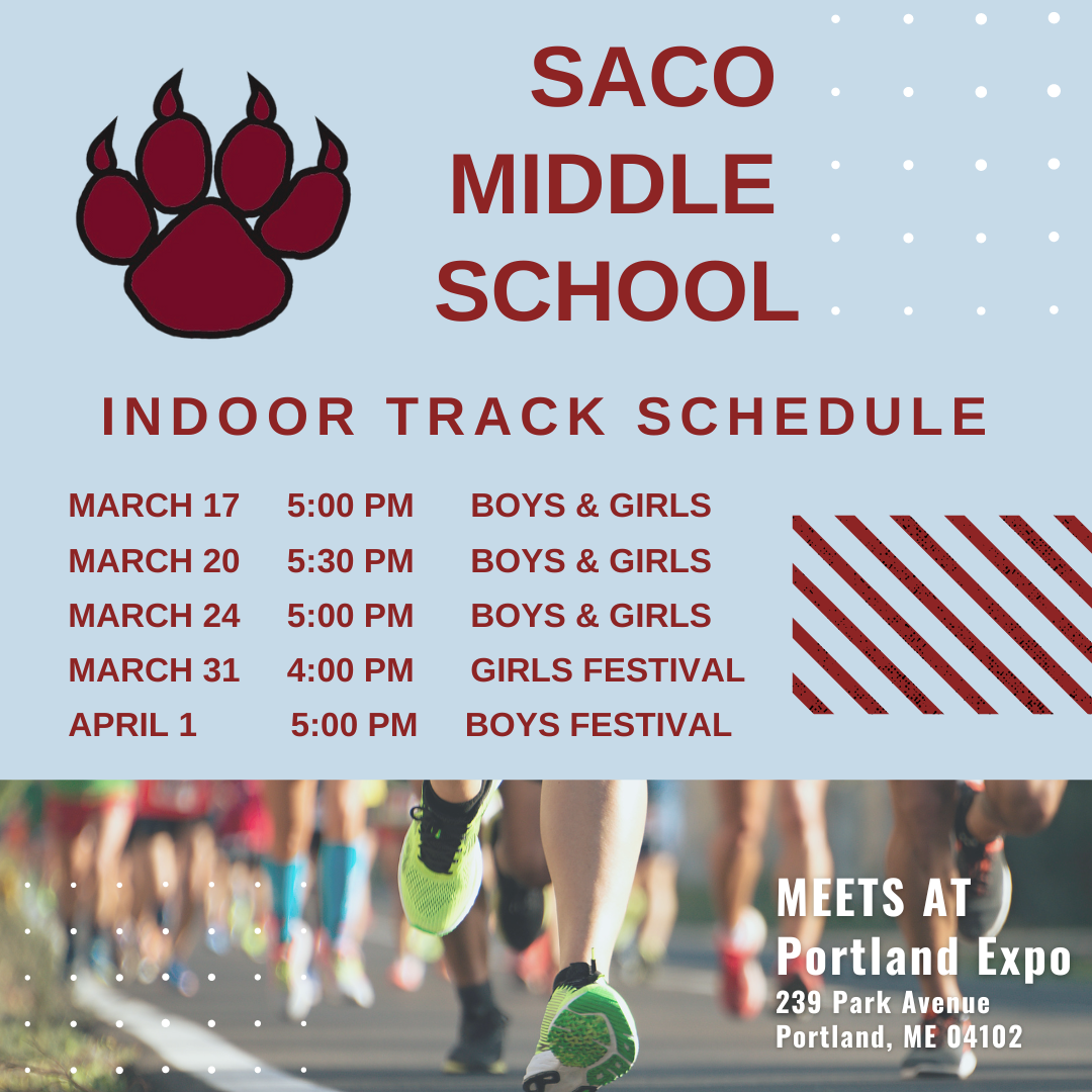 Track Meet Schedule Saco Middle School Athletics